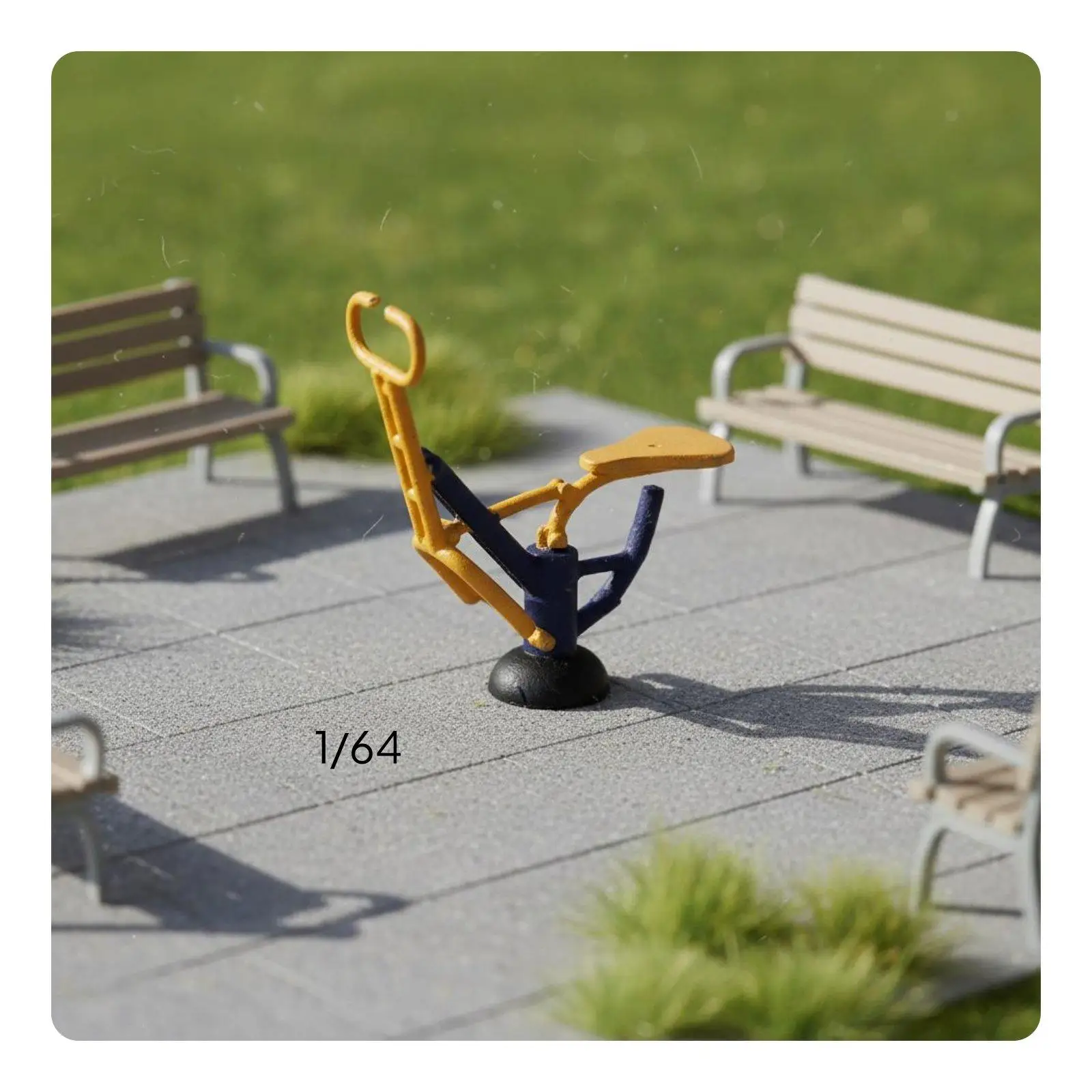 1/64 Scale Park Exercise Machines Equipment Realistic Design Miniature Outdoor