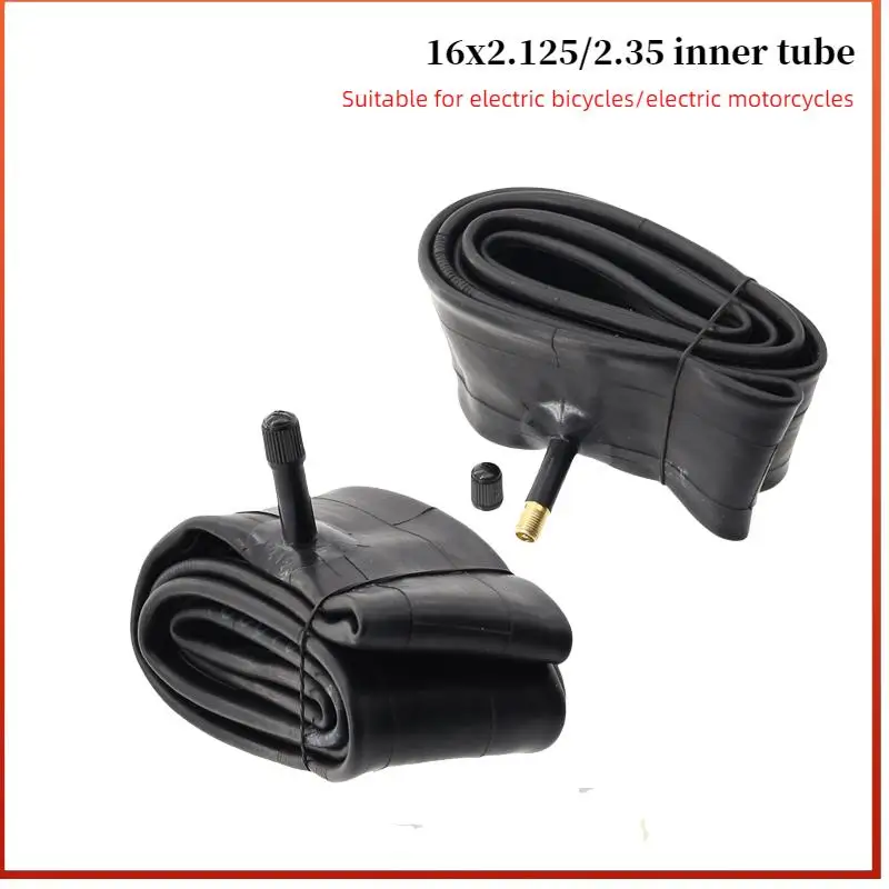 1/2/5/10PCS Straight 16x2.125/2.35 inner tube straight mouth, suitable for children's bicycle/folding bicycle scooter inner tube