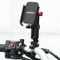 Soporte Universal para móvil de bicicleta y motocicleta, manillar de aluminio de 12-24V con cargador USB, espejo retrovisor para Moto, soporte para teléfono móvil