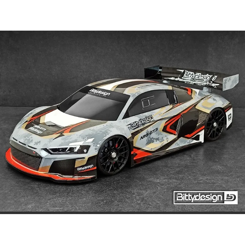 BittyDesign AR8-GT3 carcasa de cuerpo GT transparente de 360mm LWB para coche de turismo 1/8 RC, accesorios de piezas de mejora de distancia entre ejes larga