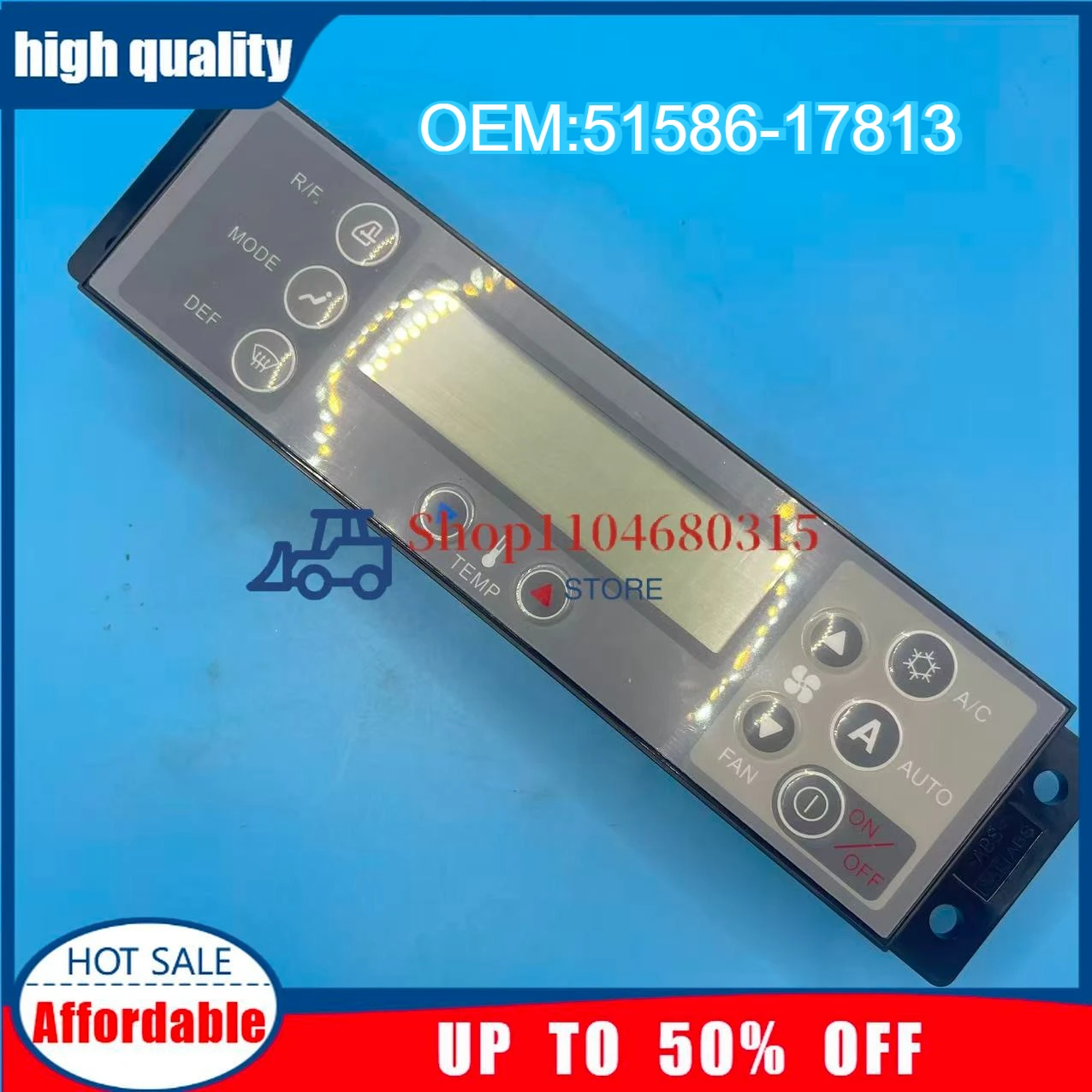 

SK200-8 SK210-8 Air Conditioner Control Panel for Excavator 51586-17813 YN20M01468P2 YN20M01468P4