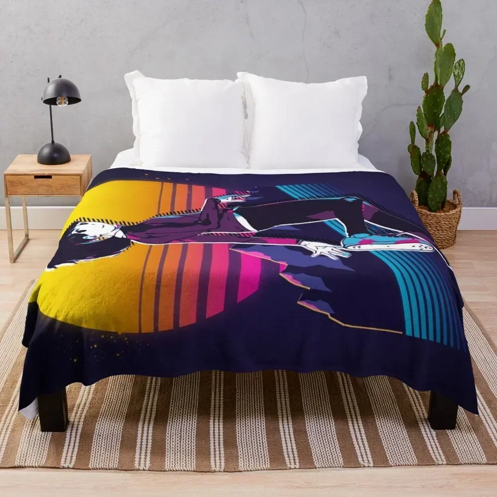 

Digimon Survive - Aoi *80s retro* Throw Blanket Foldable Soft Warm Blanket for Outdoor Use
