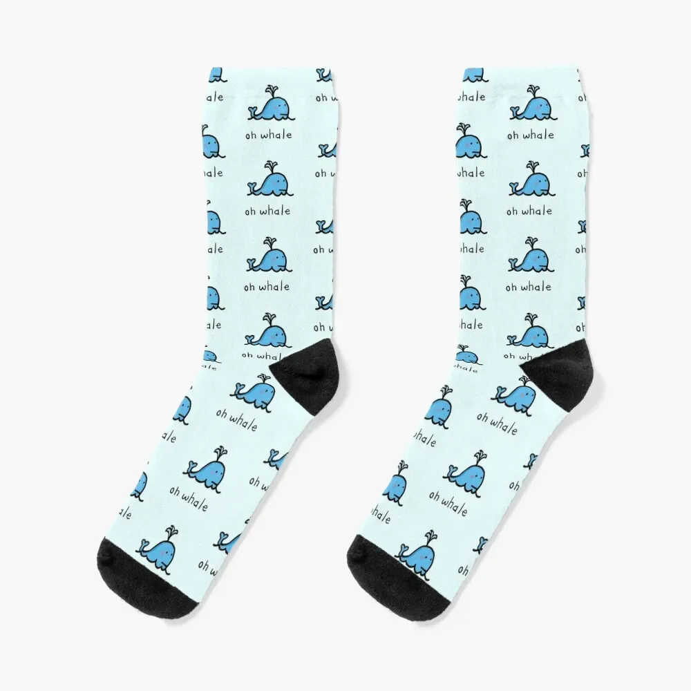 Oh Whale Socks anti-slip moving stockings floral winter Socks Woman Men's