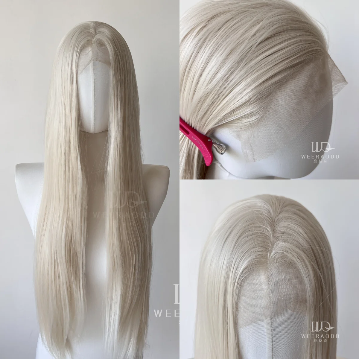 

Platinum White Lace Front Wig for Women Long Straight 13*4 HD Lace Wigs Synthetic Wig for Cosplay peruca Women's wigs