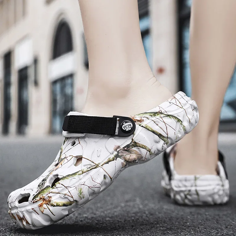 

Летние пляжные тапочки для мужчин, 2025 г., мужские летние мужские уличные шлепанцы, мужская садовая обувь, мужская летняя обувь