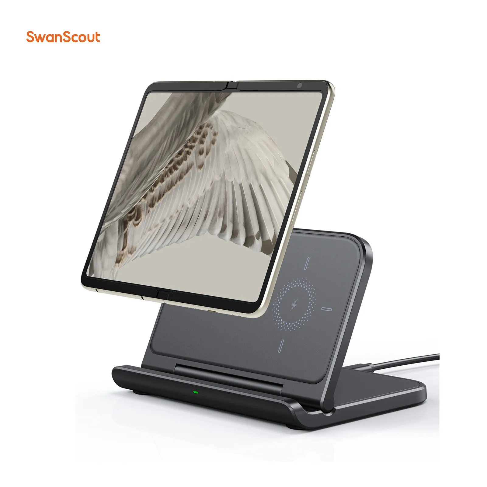 

SwanScout 503G Wireless Charger for Google Pixel Fold Foldable Charging Stand for Samsung Galaxy Z Fold 5 4 3 Series for Travel