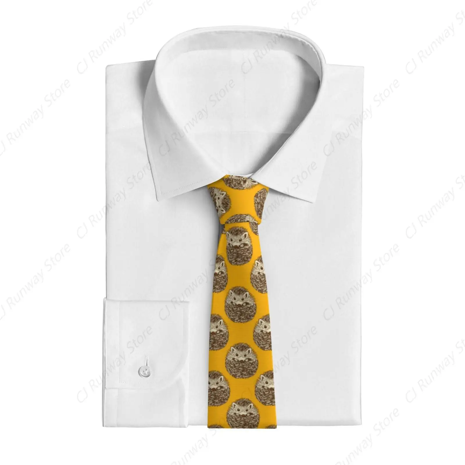 Cute Hedgehog Ties For Men Novelty Funny Neckties Classic Fashion Men's Tie For Wedding Party Business Casual Gifts