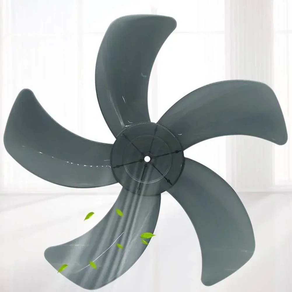 16 Inch 40cm Plastic Fan Blade 5 Leaves Standing Pedestal Fan Blade Table Fanner With Nut Cover Electric Fan Accessories