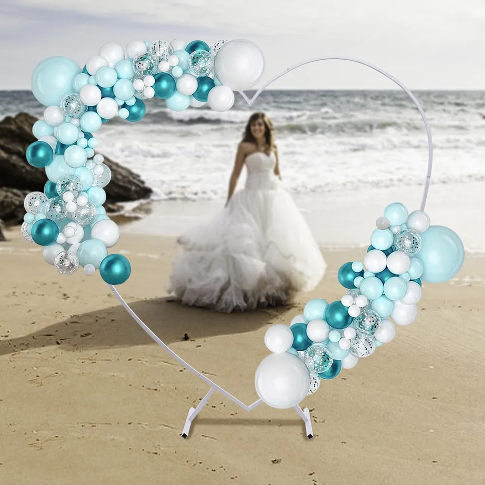 

Wedding Arch Flower Stand Heart Shape Metal Arch Frame Venue Backdrop Rack 210cm