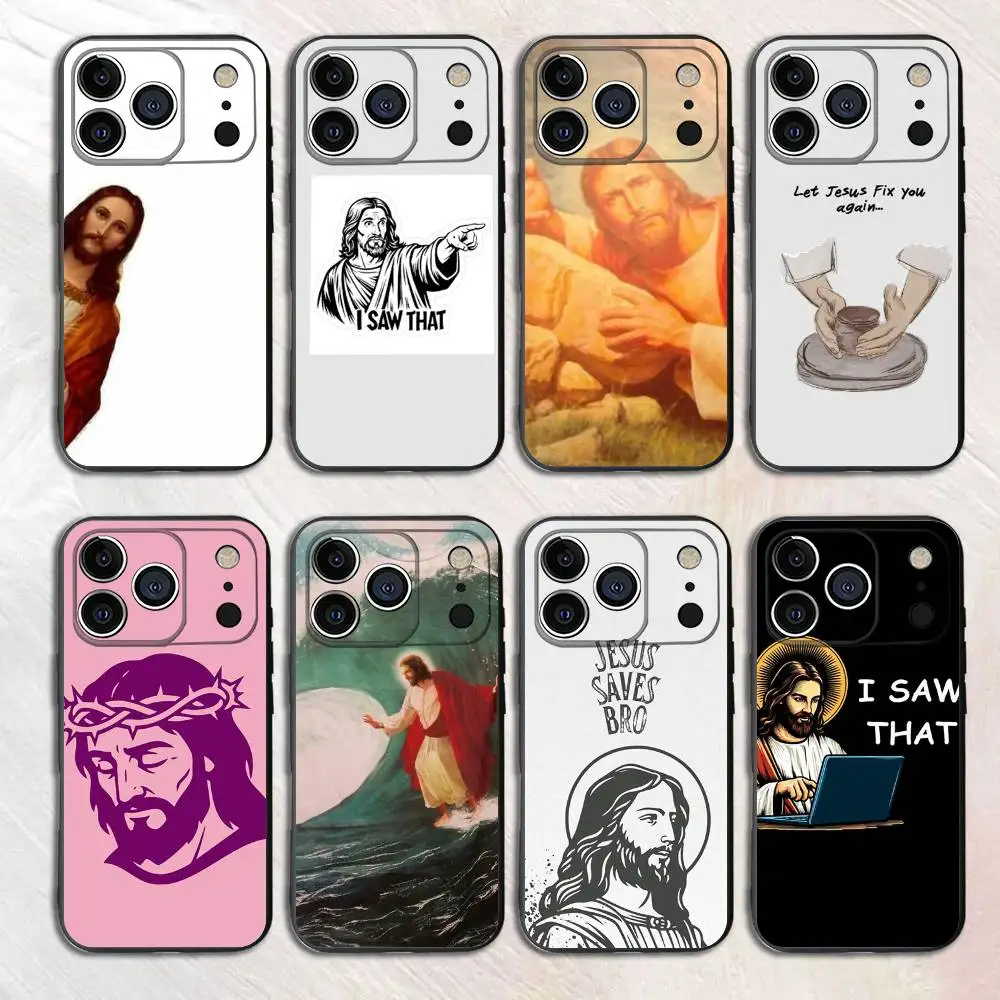 

Jesus I Saw That Black Matte Phone Case For iPhone 17,16,15,14,13,12,13,12,11 Pro Max Plus mini XS XR Silicone Soft Back Cover