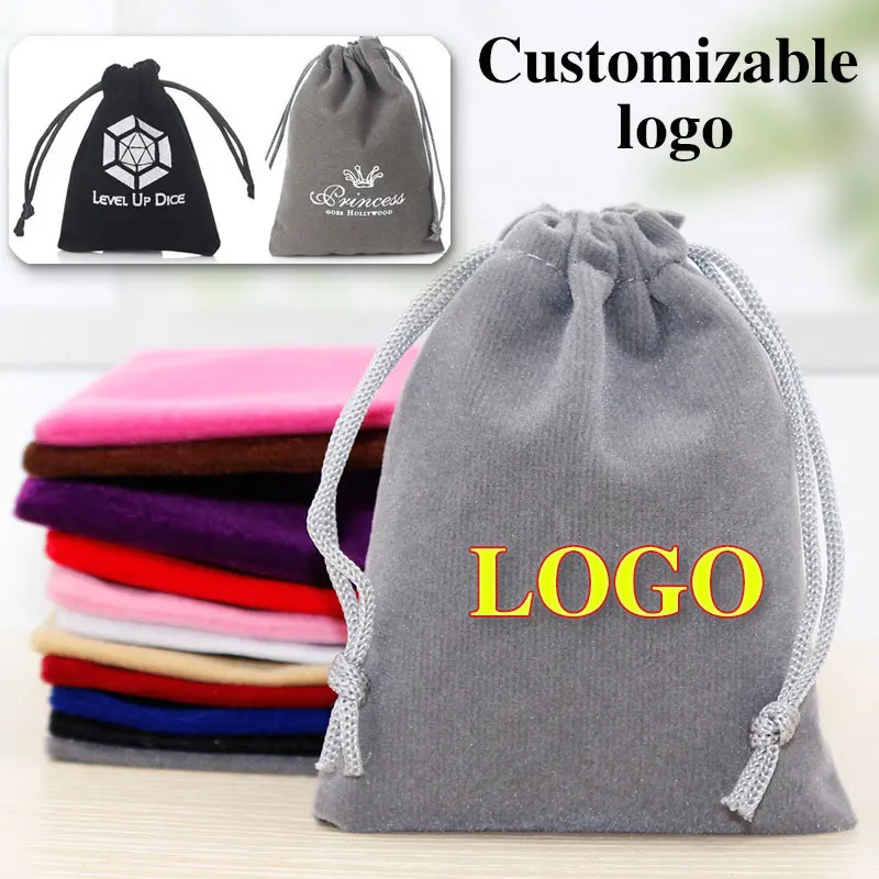 

10pcs Velvet Drawstring Bags Mini Velvet Cloth Jewelry Pouches for Wedding Party Favors Gift Candy Storage Packaging Bag