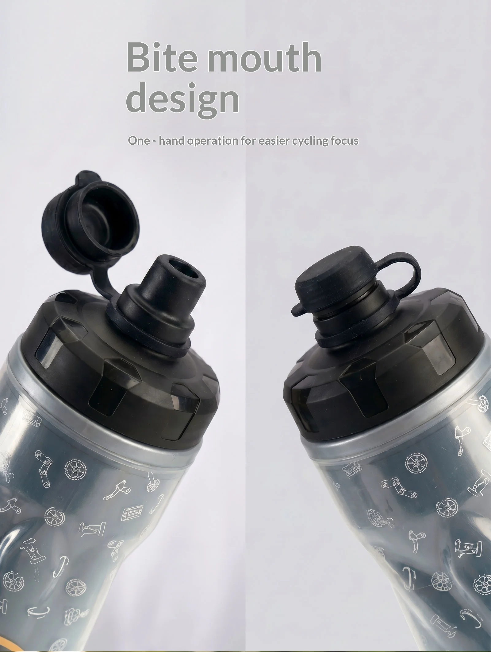 OFFBONDAEG 610ml Fahrradflasche Kälteerhaltend Thermische Wasserflasche Radfahren Outdoor-Sport Trinkflasche Quetschbare MTB Rennrad Zubehör – Detail 6