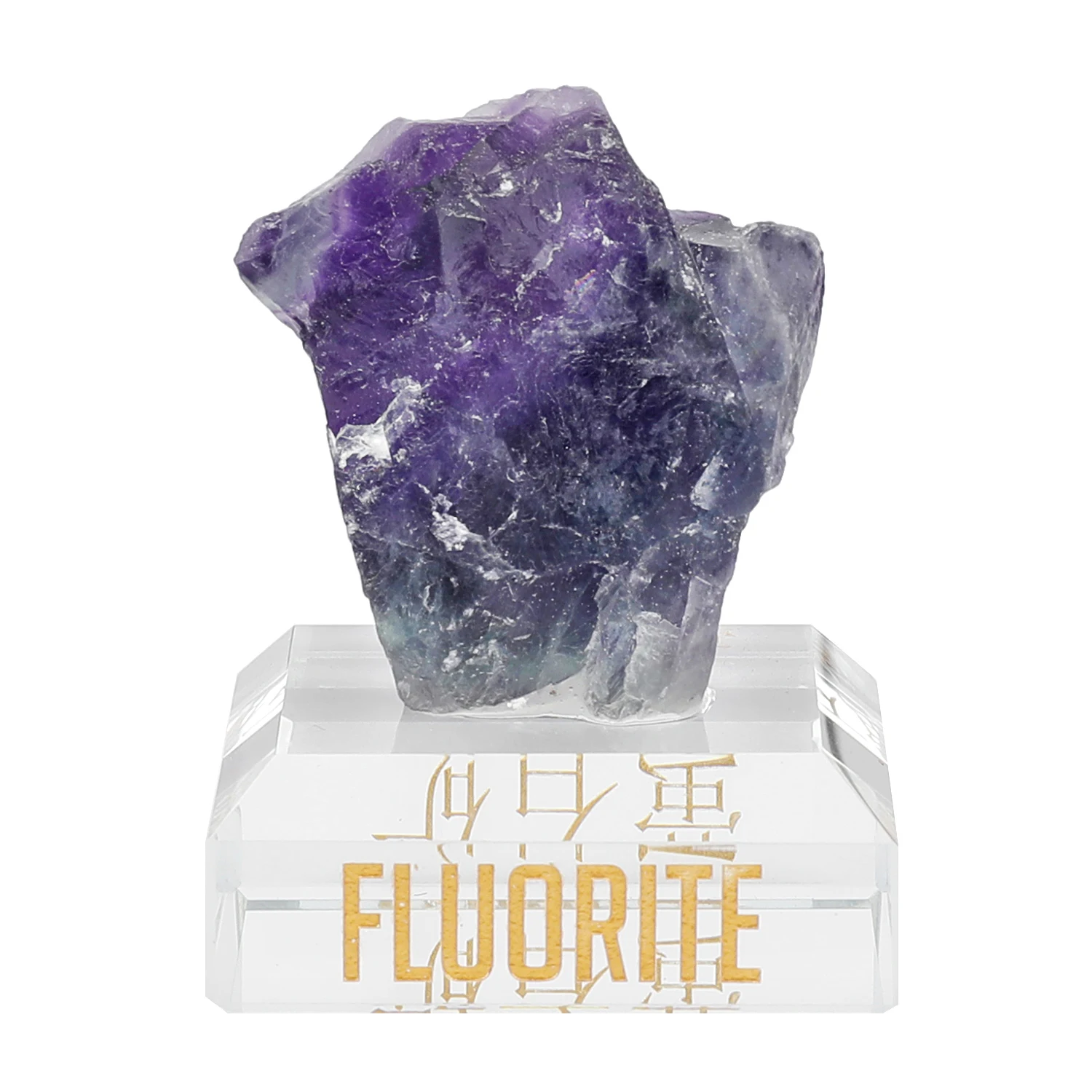 1PC Natural Fluorite Raw Minerial With Glass Home Decor Crystals Natural Stones Coloful Energy Stone