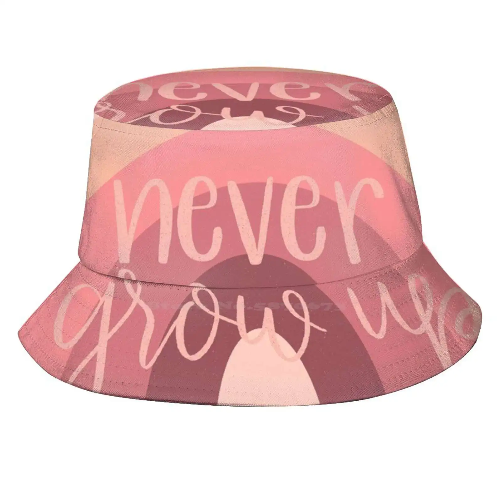 Never Grow Up Sun Cap Fisherman Hat Bucket Hats Lyrics Never Grow Up Rainbow