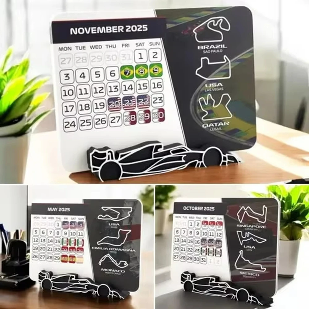 Formula 2025 Desktop Calendar Experience The Thrill Of Racing In Style Motor Calendar For F1 Fans and Motorsport Enthusiasts