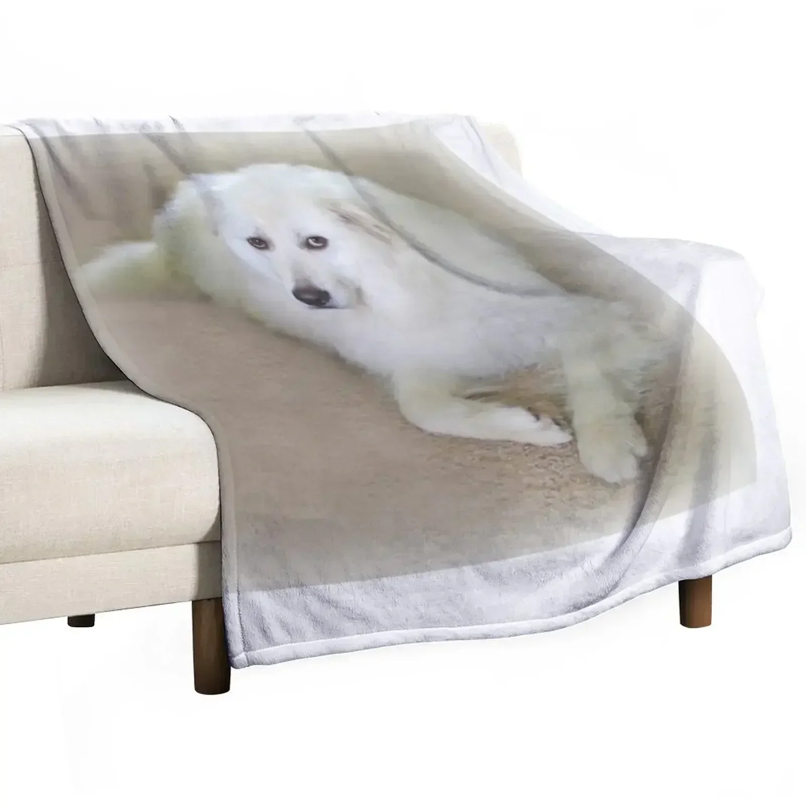 New Miley My 3 year old Rescue Maremma Sheepdog Throw Blanket Sleeping Bag Blankets For Bed Stuffeds Single Blankets