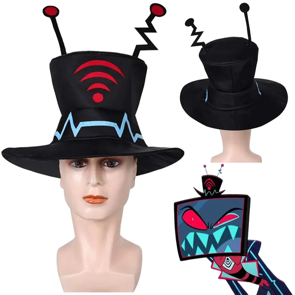 Vox Cosplay Hut Prop Kostüm Zubehör Cartoon Hölle Inn Anime Hotel Rollenspiel Kopf bedeckung Kappe Kleidung Outfit Unisex Halloween Anzug