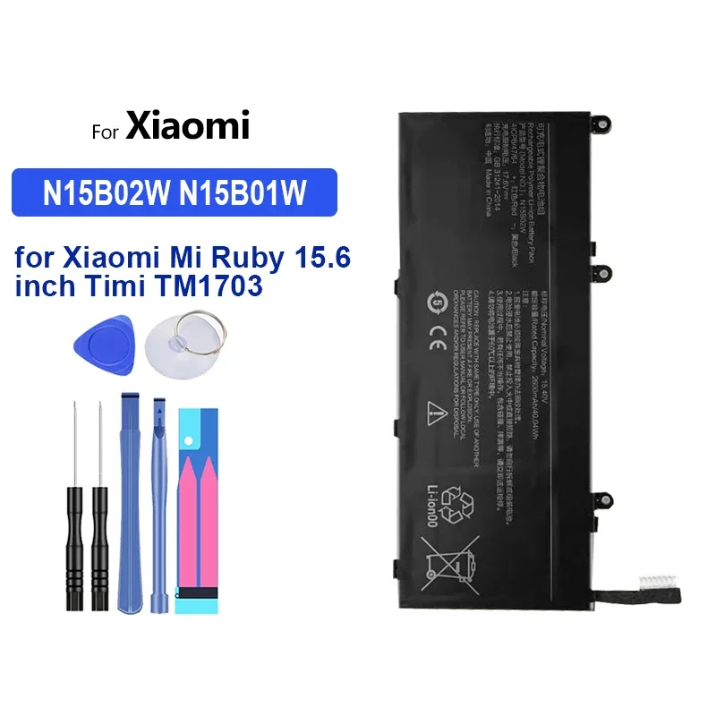 Battery 2600mAh N15B01W for Xiaomi Mi Ruby 15.6 inch Timi TM1703 TM1802-AD/N/C Notbeook N15B02W