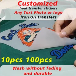 Bulk Customization Logo Iron On Transfer Decals Clothing Thermoadhesive Patches on Clothes Applique Thermal transfer stickers