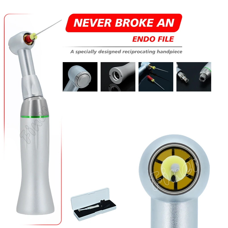 Dental Speed Reduction Handpiece 10:1 Against Dental Angle for Endodontic Hand File & Engine File Root Canal Treatment