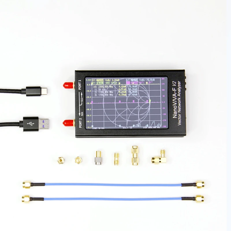 50k-3G Vector Network Analyzer NanoVNA-V2 F 4.3-inch HF VHF UHF Antenna Analyzer