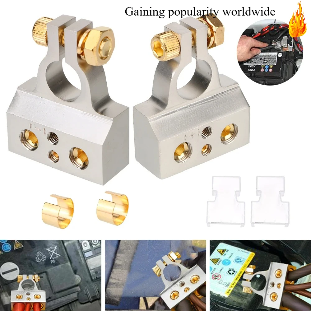 

2 шт. разъемы для автомобильного аккумулятора, зажимы для аудио-стереокабелей 0/2/4/8/10GA, адаптер, модифицированный набор, автомобильные аксессуары для интерьера