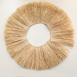 Durable Wedding Garland DIY Homestay Ornament Jute Fringe Trim Straw Tassels Lafite Grass Garland Background Wall Decoration