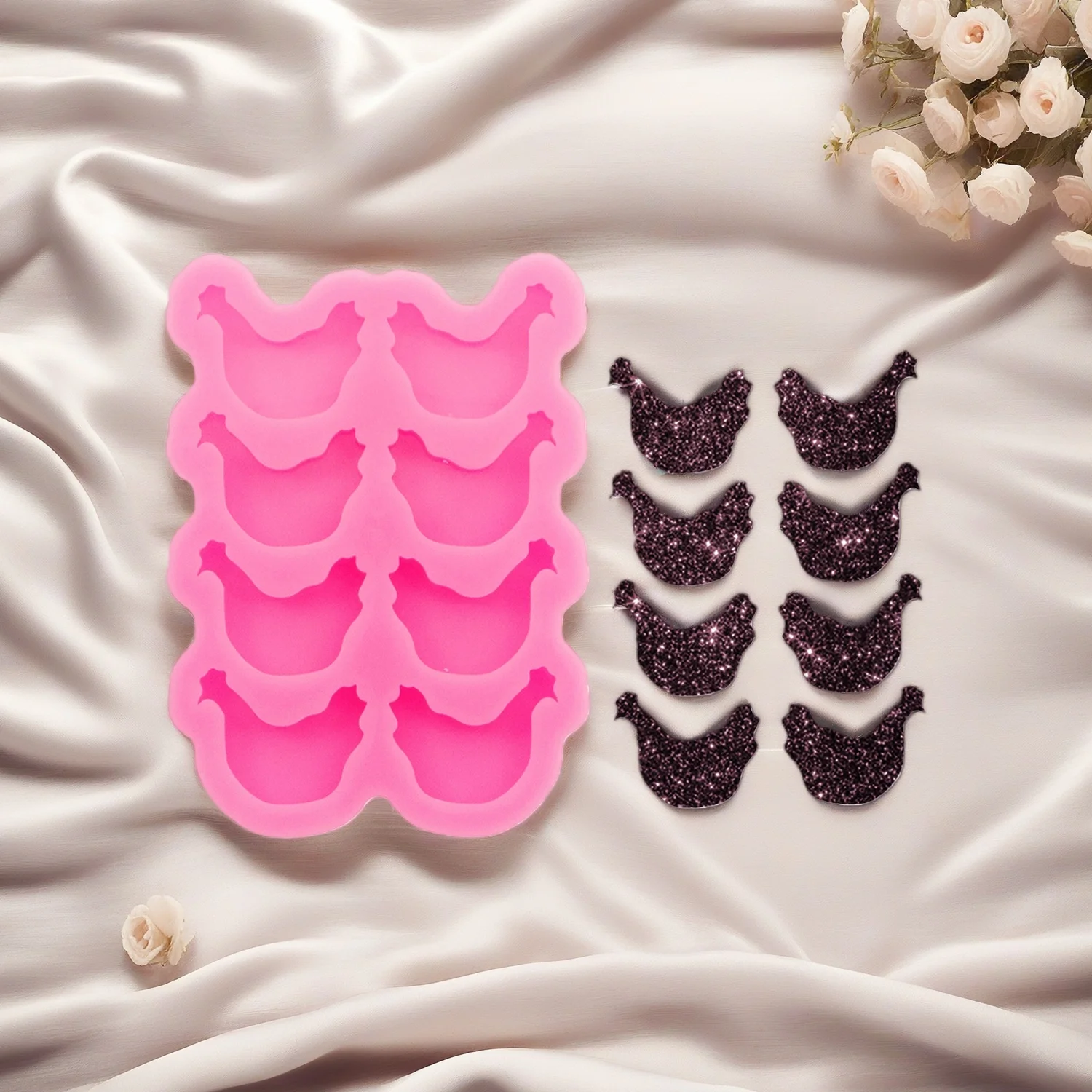 Mini coffee cup shapeStud Earring Mold Epoxy Resin Silicone Jewelry Making DIY Craft Jewellery