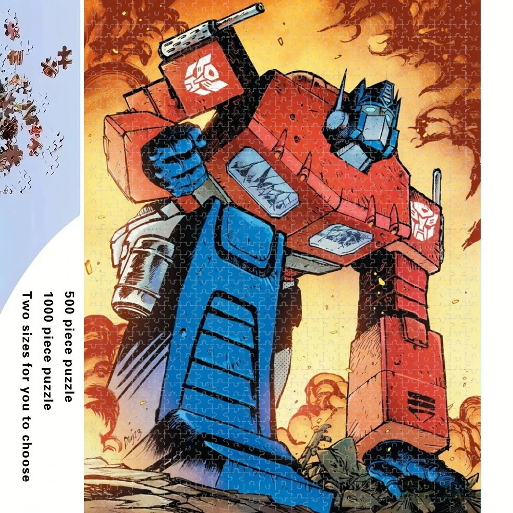 

Adult Jigsaw Puzzle 500/1000 pcs Puzzle Transformers Car Cartoon Robot Paper Puzzle Decorative Painting Exercise Brain Thinking
