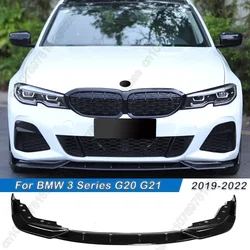For BMW 3 Series G20 G21 G28 2019-2022 320i 330i M340i M Pack Front Bumper Lip Spoiler Splitter Diffuser Cover Canards tuning