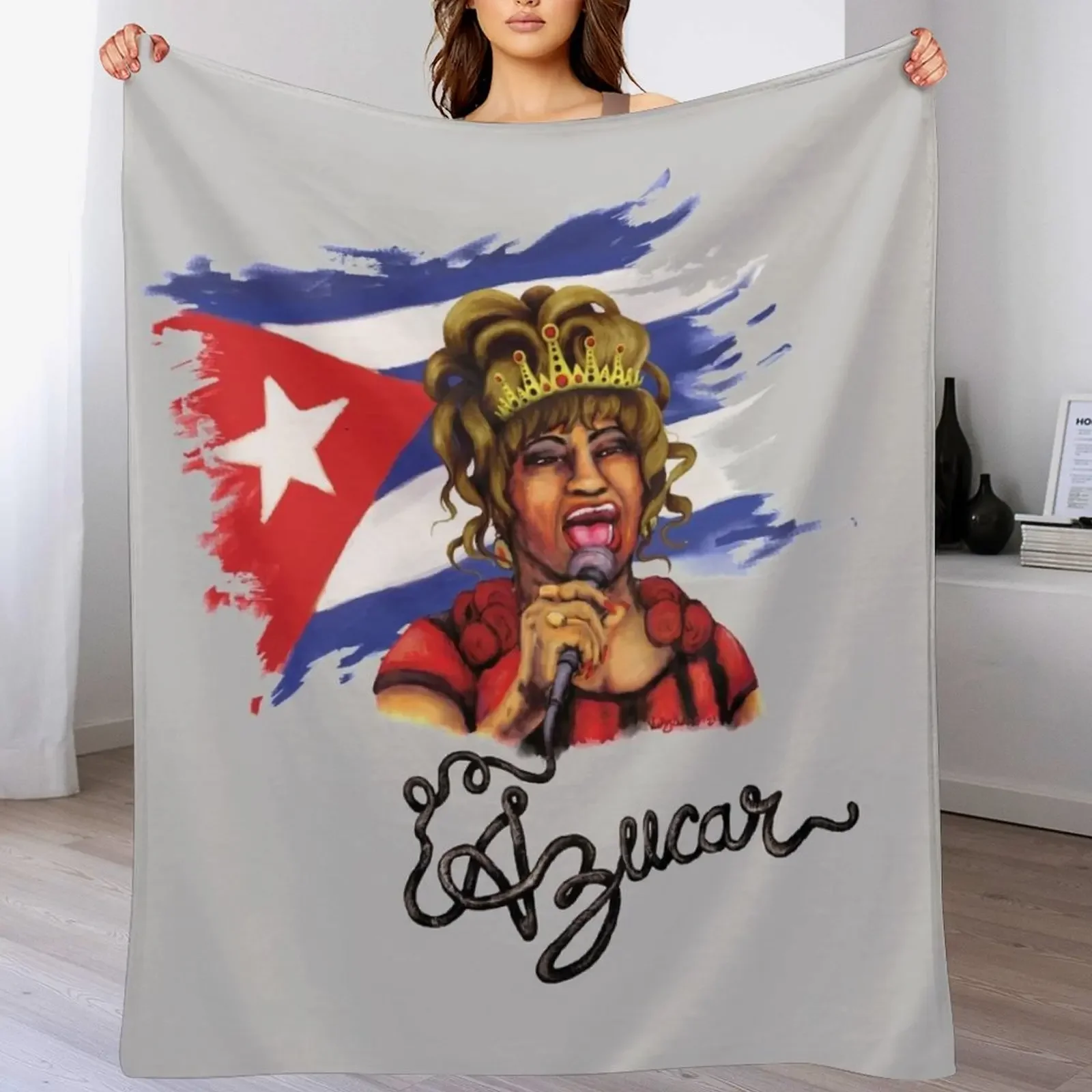 

Celia Cruz THE QUEEN Throw Blanket Quilt Decoratives Thin Flannels Blankets