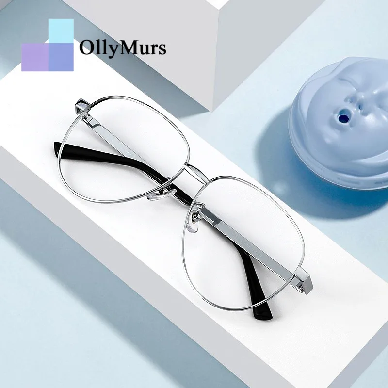 

OLLYMURS Новые ультралегкие ретро-очки унисекс больших размеров с диоптриями, модные очки-авиаторы, оправа GG2280