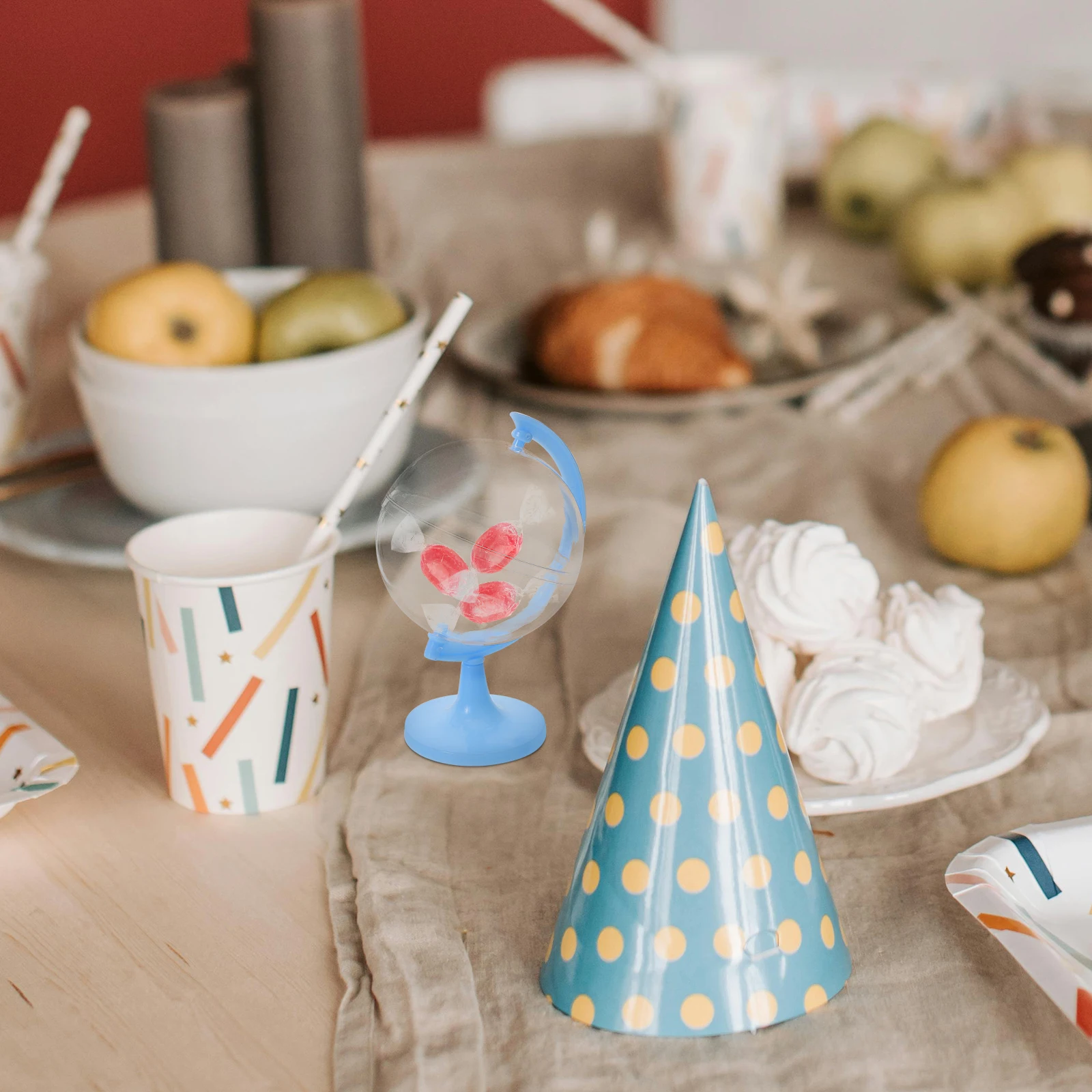 

12pcs Plastic Tellurion Candy Boxes Creative Gift Boxes For Wedding Christmas Party Candy Containers Light Blue