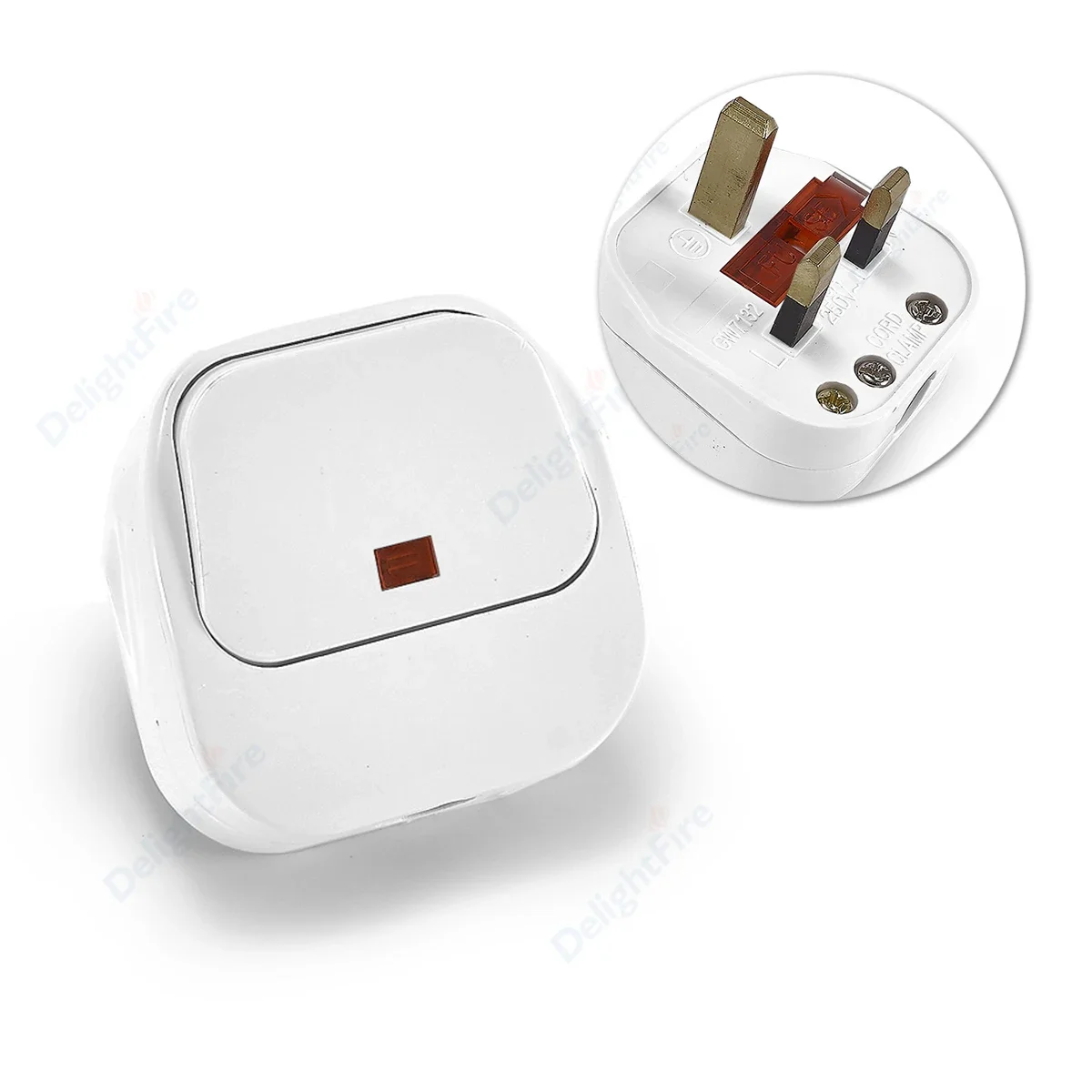 UK Plug Replacement Rewireable Adapter With ON OFF Swtich British Electrical Socket AC Outlet Wire Plug Power Converter Socket