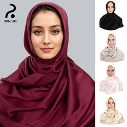 Weinrotes muslimisches Stirnband für Damen, Designer-Chiffon-Hijab, hochwertiger Turban, atmungsaktive Schals, Schalwickel, dünnes Kopftuch RIMAIRE