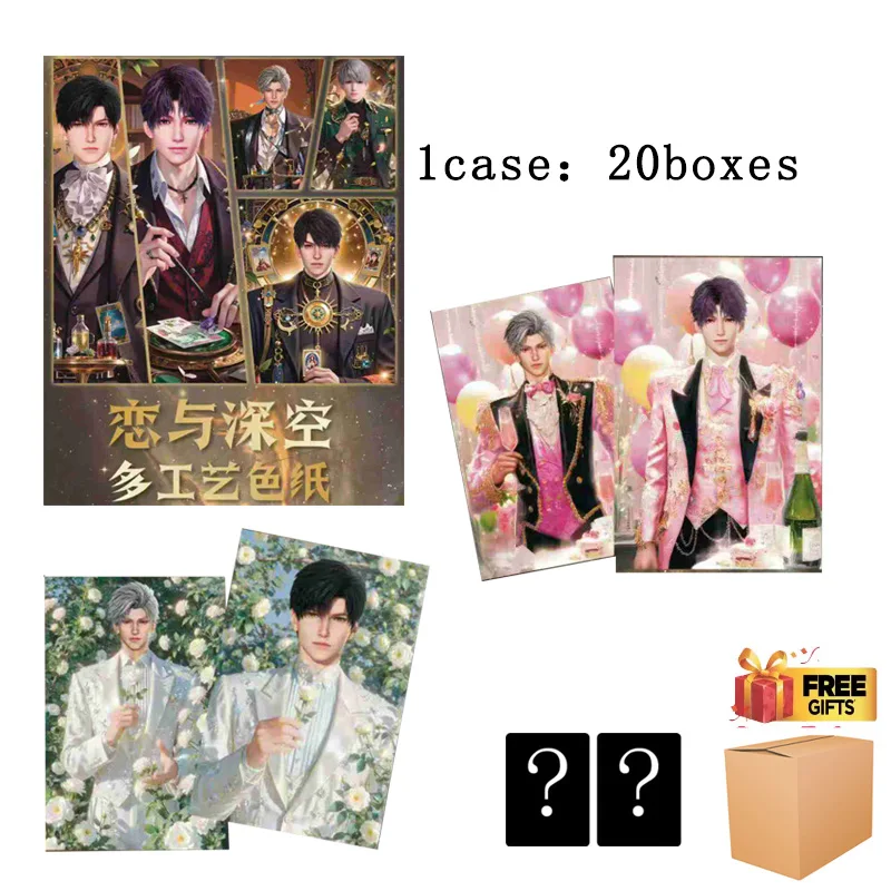 

Аниме Love And Deepspace Коллекционные листы 10x15 см 135 Оригинальный голографический набор произведений искусства премиум-класса