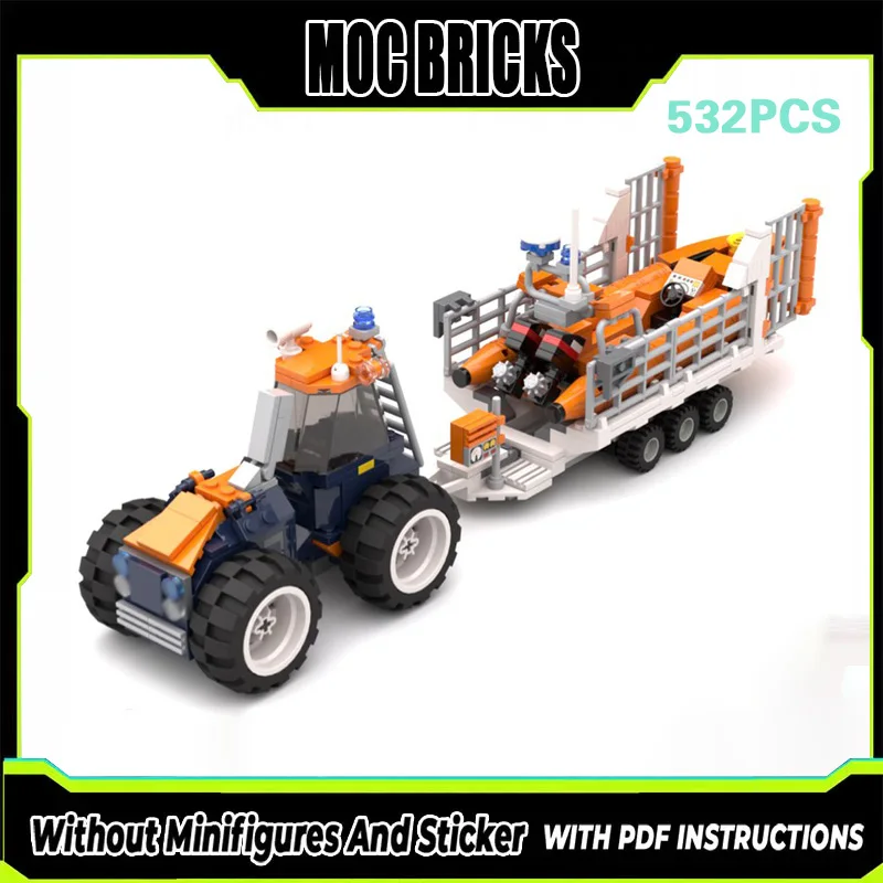 

Конструктор City Car Model MOC: Модульный набор для сборки спасательной шлюпки и оборудования для ее запуска и извлечения. Технологичный подарок для детей на праздники.