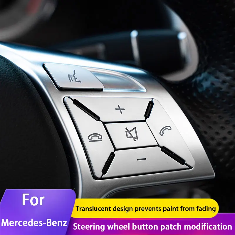 

Steering Wheel Button Covers Trim Stickers For Mercedes Benz GLK E C S Class W204 W205 W212 W213 X204 W221 W222 Car Accessory