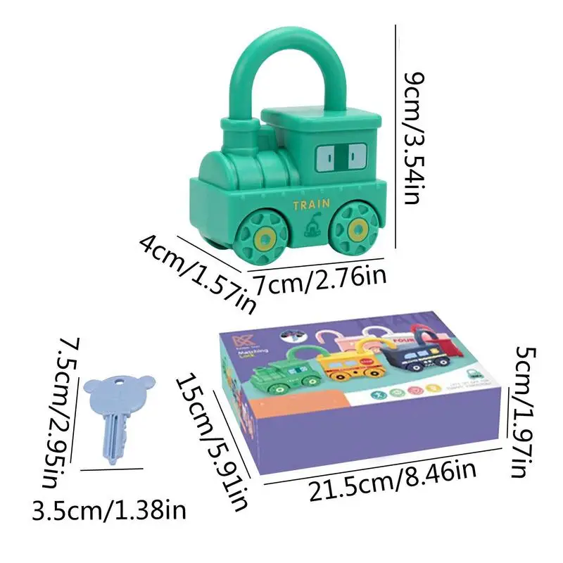 Juguete Montessori de bloqueo de luz colorida y llave, juego de bloqueo de aprendizaje temprano, juguete de desarrollo de habilidades motoras finas para niños