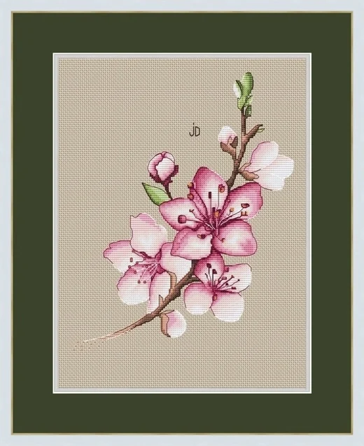 Вышивка крестиком, вышивка своими руками, полный комплект, ручная работа, хобби, рукоделие, цветение вишни, 31-36