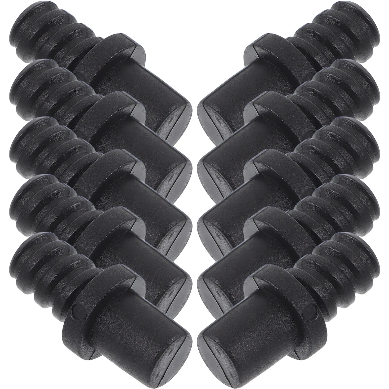 

10 шт. пластиковых соединителей для ручек туалетных ёршиков, с резьбовым соединением, прочные, совместимые с большинством туалетных ёршиков.