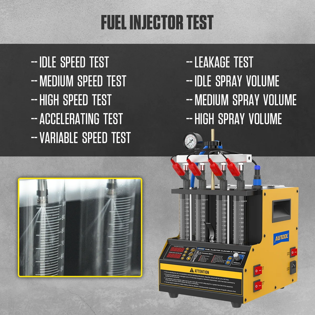 MYT AUTOOL Fuel Injectors Tester And Cleaner Ct 160 Autogol Ct160 Autool Machine Washer For Car