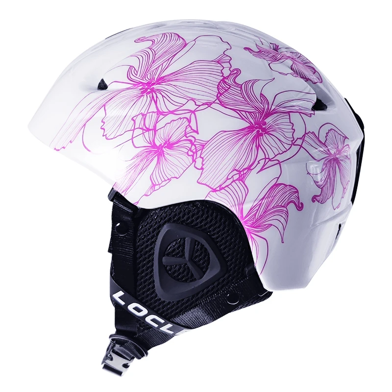 LOCLE Casco de esquí ultraligero con seguridad Casco de Snowboard moldeado integralmente Esquí Neve Casco de moto de nieve Hombres Mujeres Niños Niños