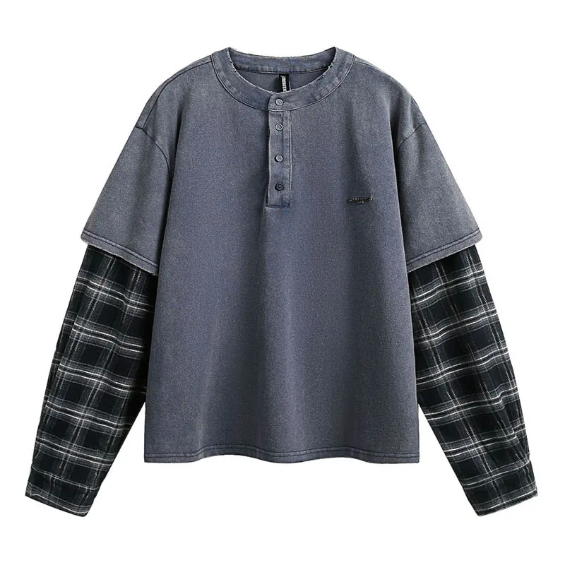 

Негабаритный винтажный свитшот в стиле хип-хоп, уличная одежда, лоскутный пуловер Harakuju, толстовки для мужчин, весна-осень