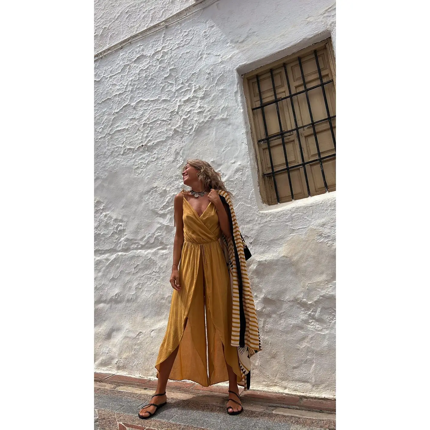 

Горячая распродажа: Комбинезон-юбка с завышенной талией, длинные брюки, 100% ткань, женская мода, осенняя коллекция