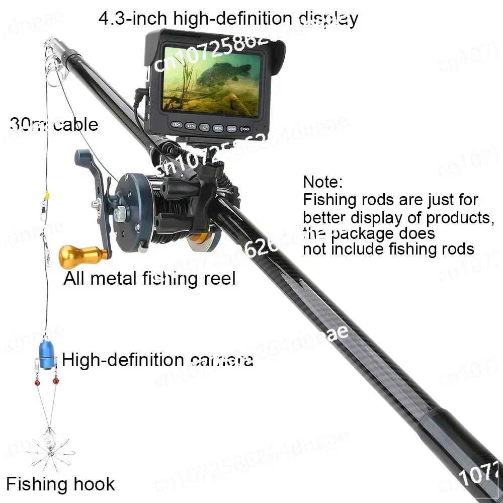 Visual Anchor Fishing Rod 7-Inch HD Full Set Underwater Camera Muddy Water Night Vision Fishing Rod Fishing