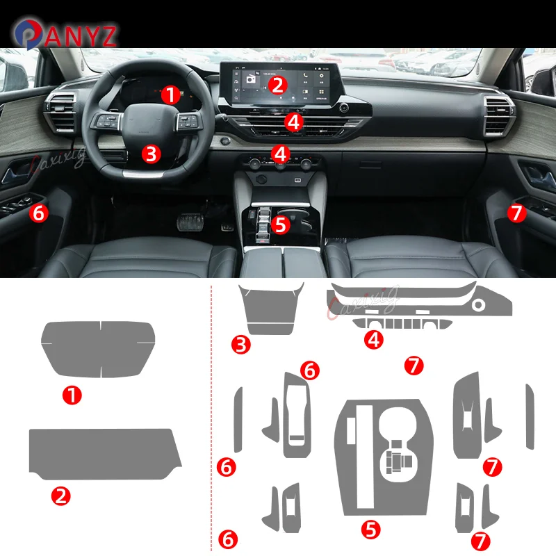 Pellicola trasparente in Tpu per Citroen C5X C5 X adesivo per interni auto Console centrale navigazione per cruscotto pannello di sollevamento per