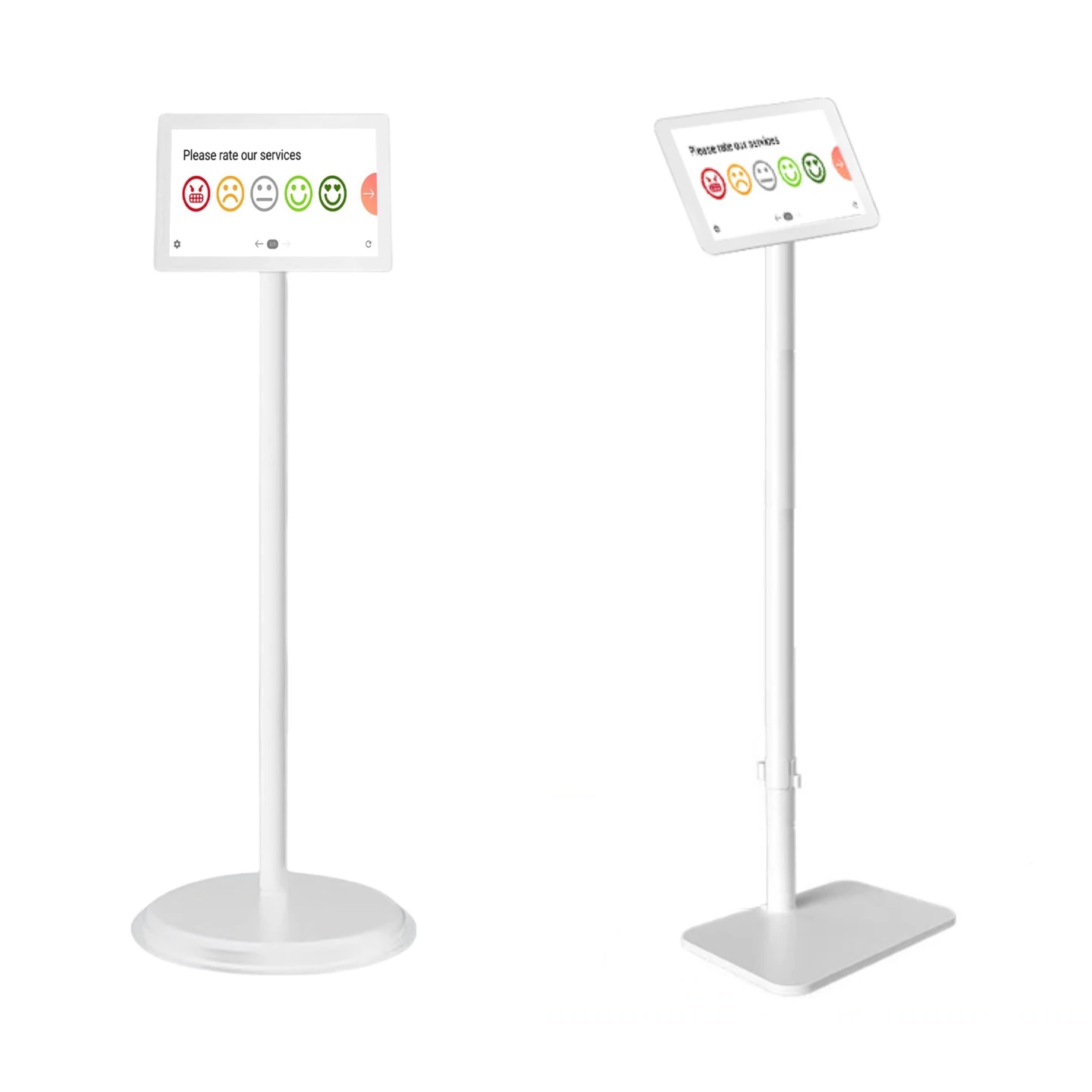Hot Selling smiley Service Rating Software with Vertical Stand Customer Feedback Terminal