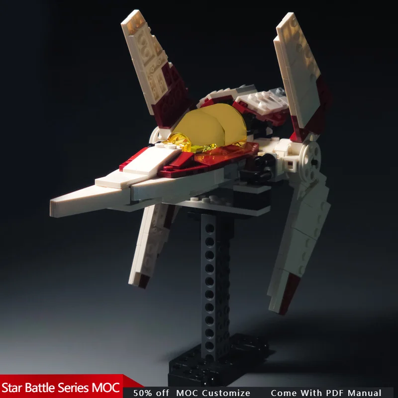 

304 шт. Star Scuffle V-Wing Starfighter 75432, альтернативная сборка MOC, модульный строительный блок, простая игрушка «сделай сам», подарок на день рождения