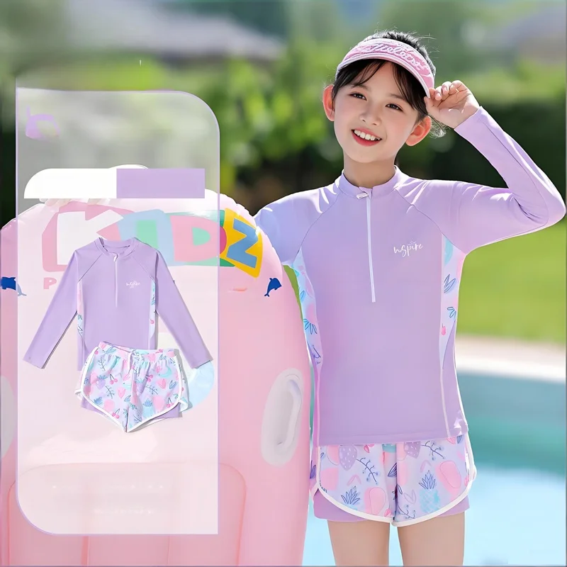 maillot-de-bain-une-piece-pour-filles-maillot-de-bain-separe-a-manches-longues-combinaison-d'entrainement-ajustee-pour-enfants-de-taille-moyenne-a-grande